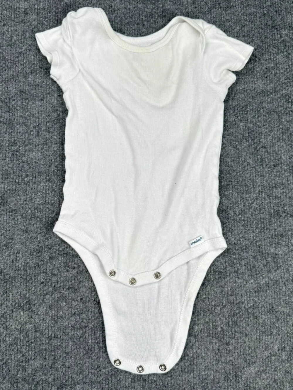 Gerber Organic Cotton Short Sleeve Baby Onesie Bodysuit White Size 6-9M